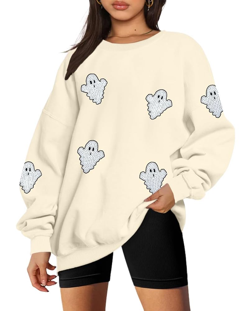 Amazon.com: Women Halloween Sweatshirt Oversized Sequin